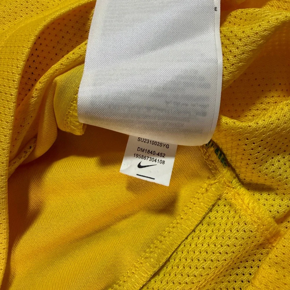 Nike Brazil Ronaldinho 10 Soccer Jersey Yellow Green Mens M Player Version NWT